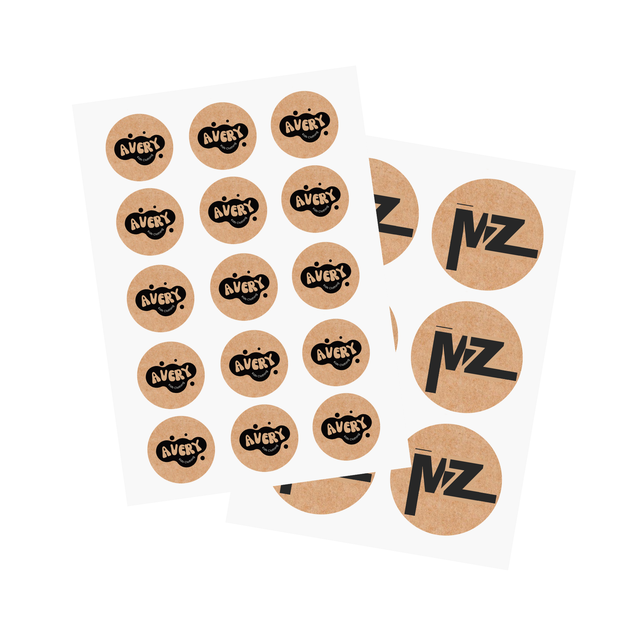 Custom Print - Kraft Stickers