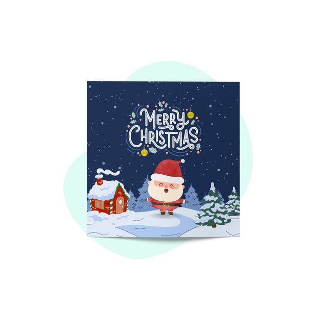 square sticker-frostysanta