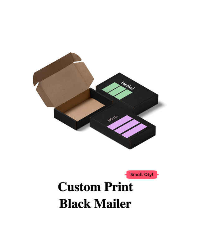 Custom print black mailer box | packink