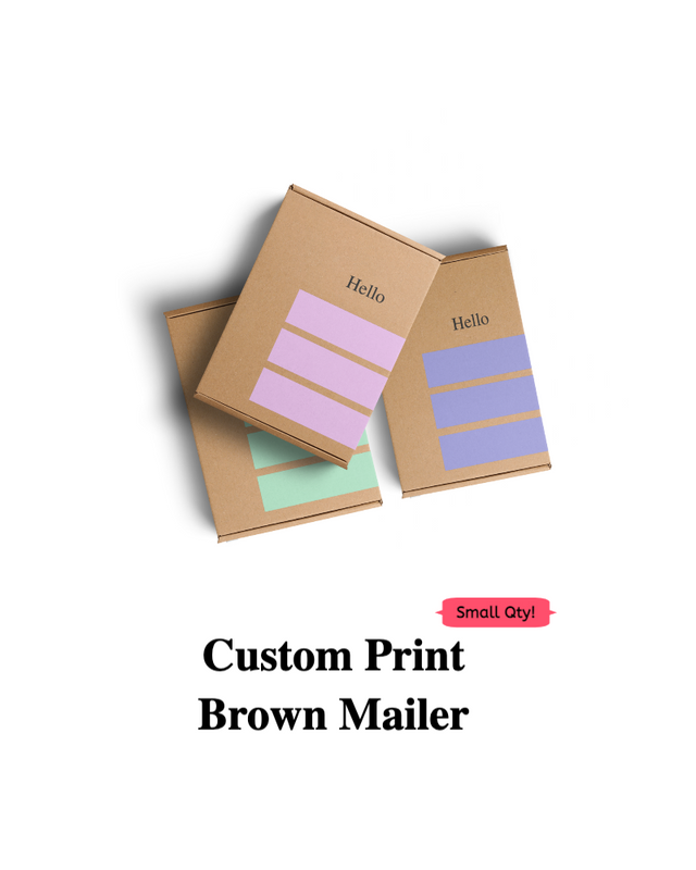 Low quantity brown mailer print