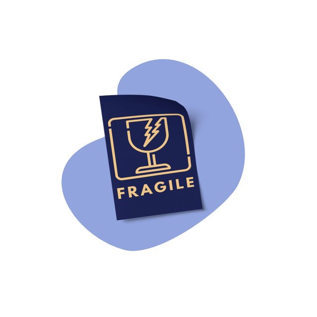 Packink Fragile sticker yellow